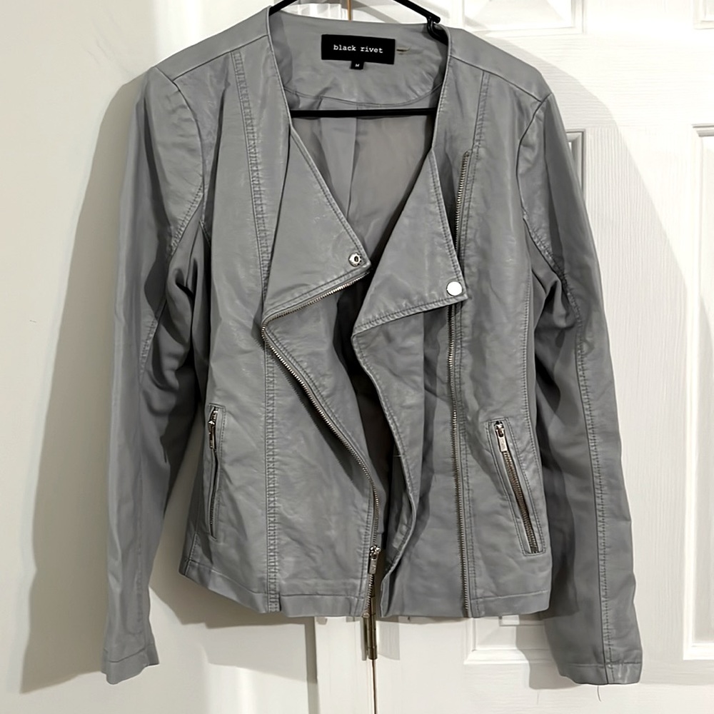Cute Faux Leather Jacket